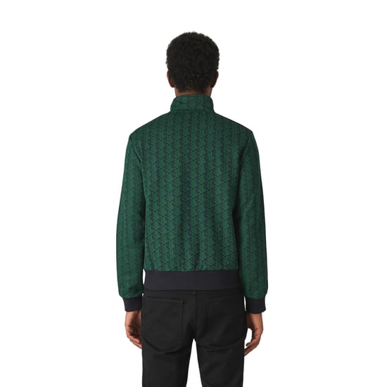 Lacoste Heren-trainingsjack met volledige ritssluiting en all-overprint, Parijs (Blauw/Groen) - Image 3
