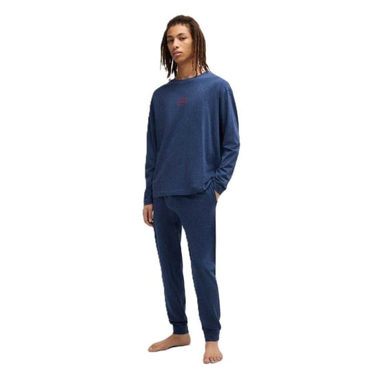 Boss Herenjas met streepjesmotief, normale pasvorm (Donkerblauw) - Image 1