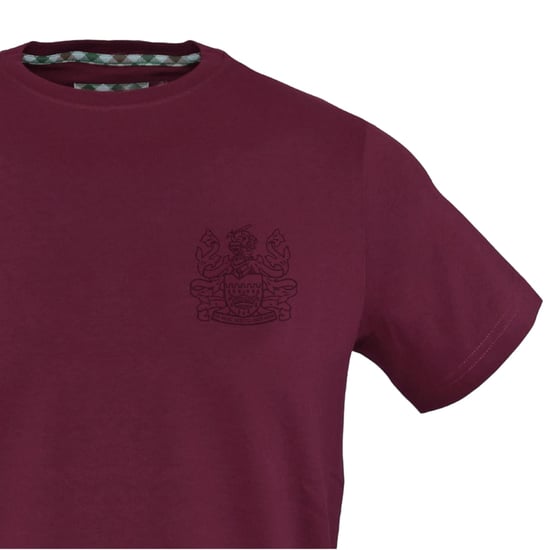 Aquascutum Slim-fit T-shirt voor heren met geborduurd logo (Rood) - Image 3