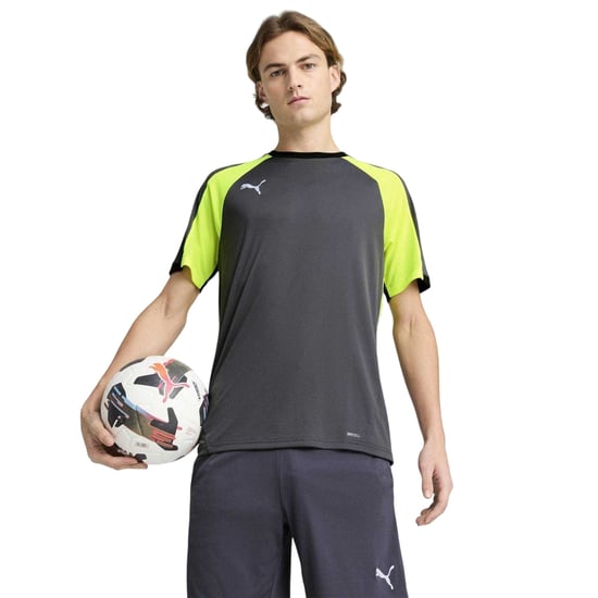 Puma Heren Individualliga T-shirt op maat (Grijs/Geel) - Image 1