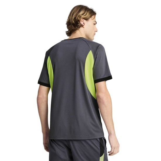 Puma Heren Individualliga T-shirt op maat (Grijs/Geel) - Image 4