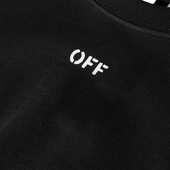 Off White Heren-T-shirt met lange mouwen in de ‘Brick’-kleur en een relaxte pasvorm (Zwart) - Image 3