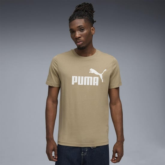 Puma ESS No.1 Logo T-shirt voor heren, regular fit (Ijskoffie) - Image 3