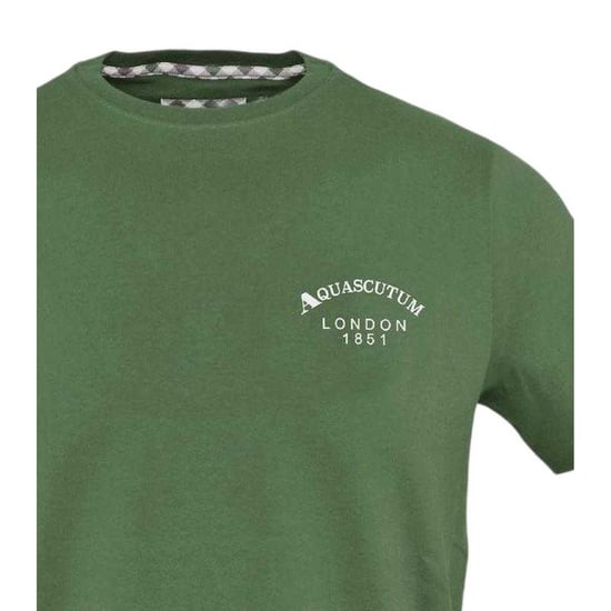 Aquascutum Heren-T-shirt ‘London 1851’ van katoenmix (Militair Groen) - Image 3