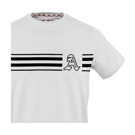 Aquascutum Unisex T-shirt voor volwassenen met de letter A (Wit) - Image 3