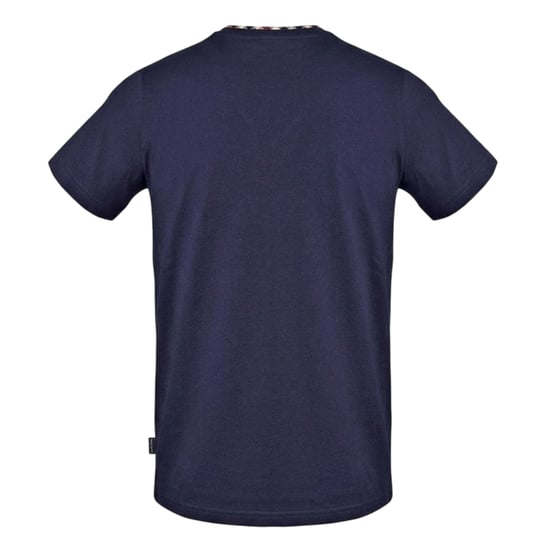 Aquascutum T-shirt i bomull med logotyp för män (Marinblått) - Image 2