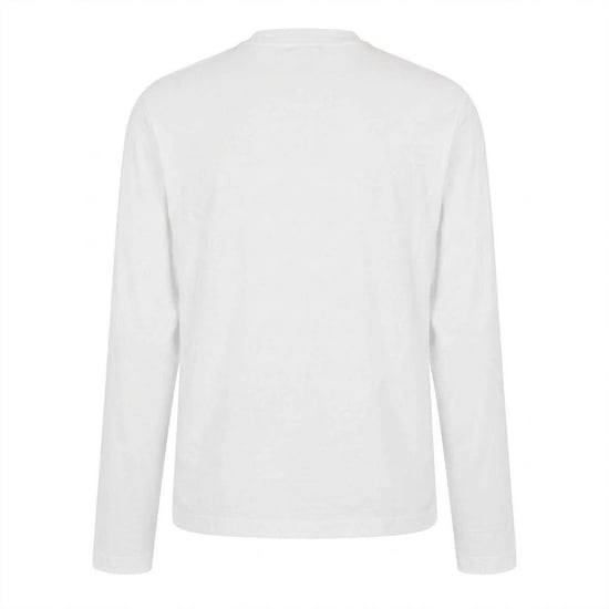 Off White Lätt långärmad T-shirt för män (Vit) - Image 2