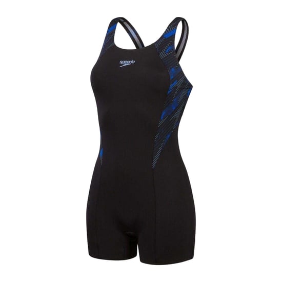 Speedo Dames/dames Hyperboom Splice Legsuit (Zwart/blauwe print) - Image 2