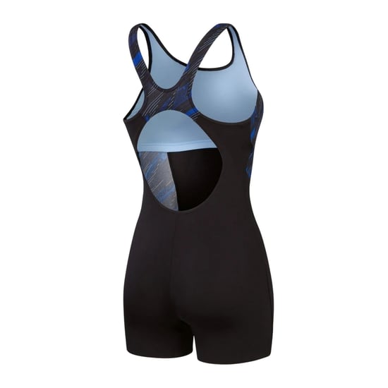 Speedo Dames/dames Hyperboom Splice Legsuit (Zwart/blauwe print) - Image 3