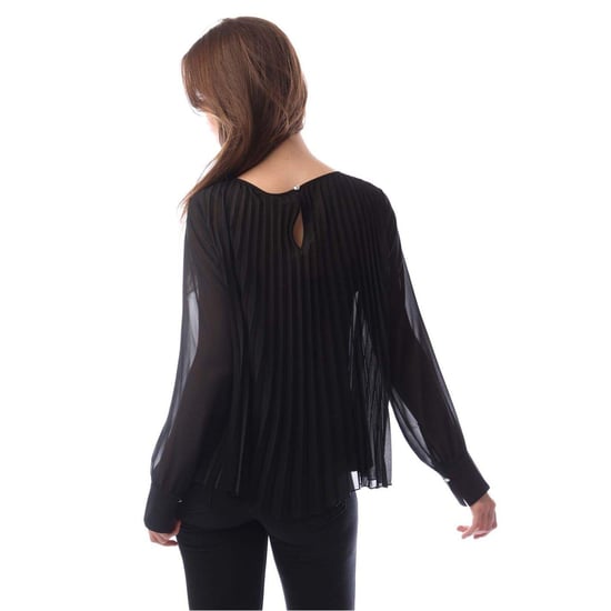 Boss Womens/Ladies Ipuna Pleated Chiffon Blouse (Black) - Image 2