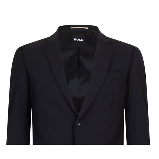 Boss Herenpakjasje met reverskraag, standaard pasvorm, voor formele gelegenheden (Zwart) - Image 3