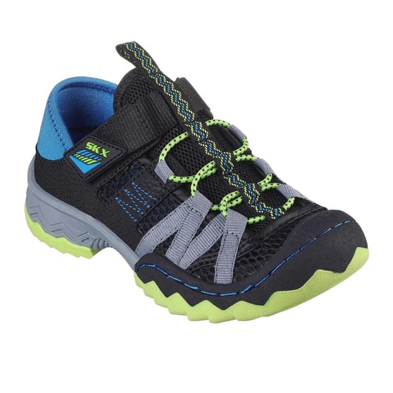 Skechers Whipsaw-plattskor för barn (Svart/Blå/Lime) - Image 5
