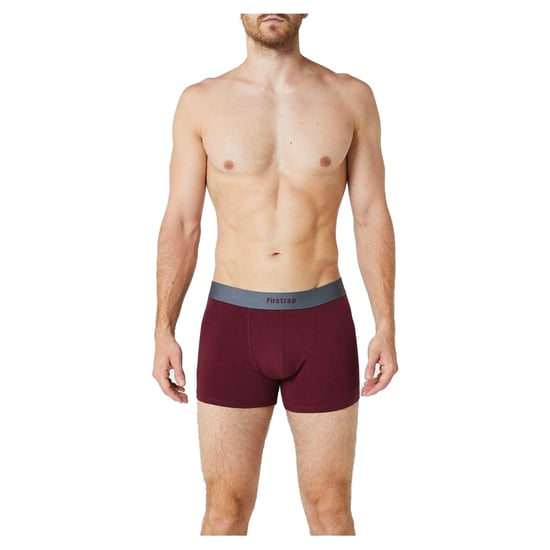 Firetrap Mens Logo Boxer Shorts (Pack of 2) (Grey/Wine) - Image 2