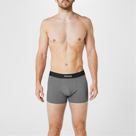 Firetrap Mens Logo Boxer Shorts (Pack of 2) (Black/Grey Stripe) - Image 2