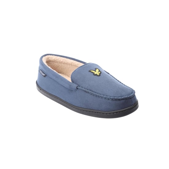 Lyle & Scott Heren-mocassinslippers van imitatiesuède van Aspen (Marine) - Image 2