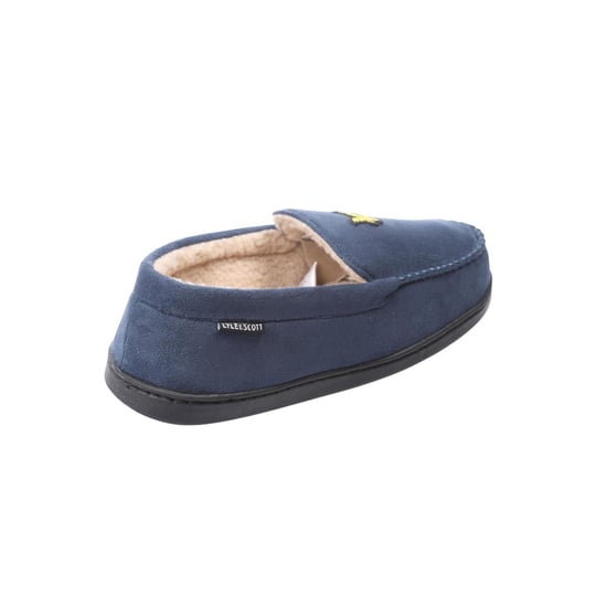 Lyle & Scott Heren-mocassinslippers van imitatiesuède van Aspen (Marine) - Image 4