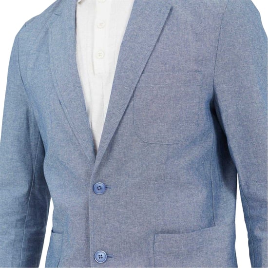 Brave Soul Herenblazer met twee knopen (Chambray Blauw) - Image 3