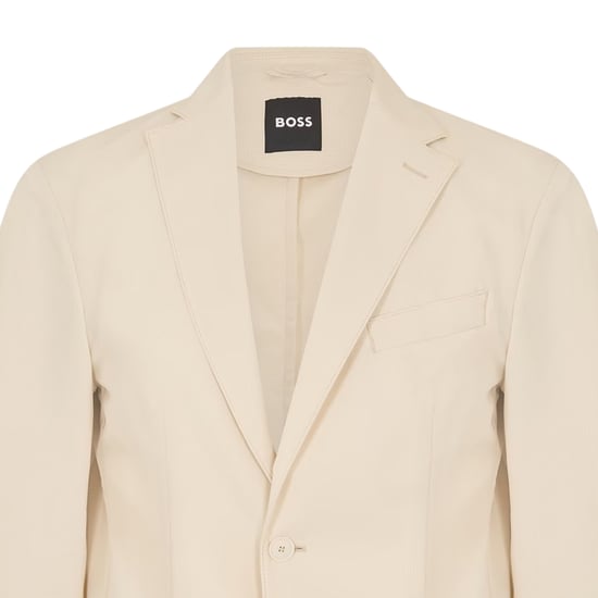 Boss Mens Hanry Notch Neck Blazer (White) - Image 3