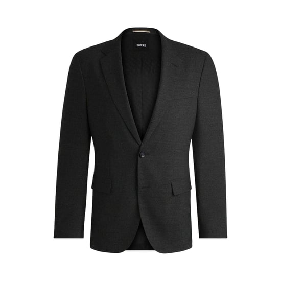 Boss Herenblazer met jasperkleurige klepzakken (Donkergrijs) - Image 1