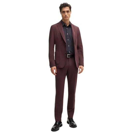 Boss Formele herenblazer met V-hals (Rood) - Image 4
