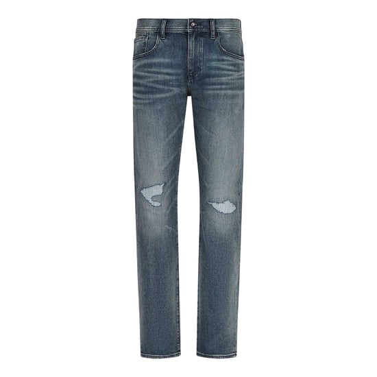 Armani Exchange Heren J13 Denim Slim-fit Jeans (Indigo) - Image 2