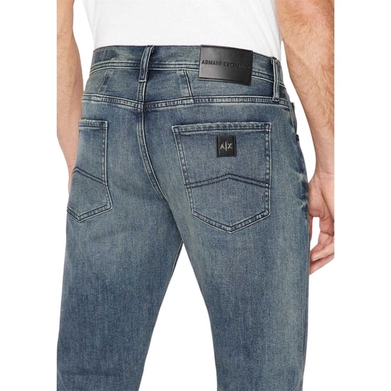 Armani Exchange Heren J13 Denim Slim-fit Jeans (Indigo) - Image 4