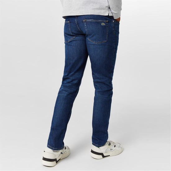 Lacoste Slim-fit herenjeans met logo in denim (Blauw wassen) - Image 4