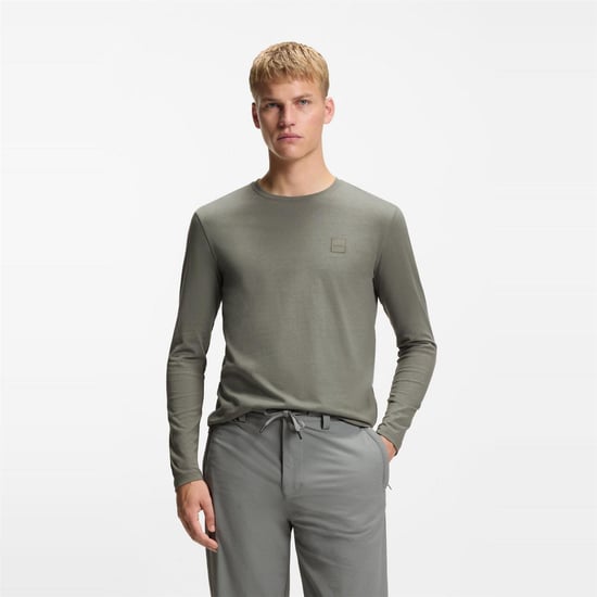 Boss Heren Logo Regular T-Shirt (Grijs) - Image 2
