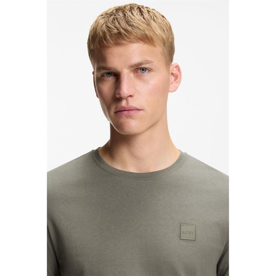 Boss Heren Logo Regular T-Shirt (Grijs) - Image 6