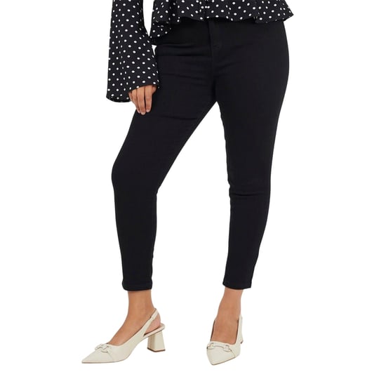 Brave Soul Womens/Ladies High Rise Skinny Jeans (Black) - Image 2