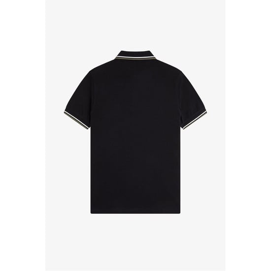 Fred Perry Heren Twin Tip Poloshirt (Zwart) - Image 2