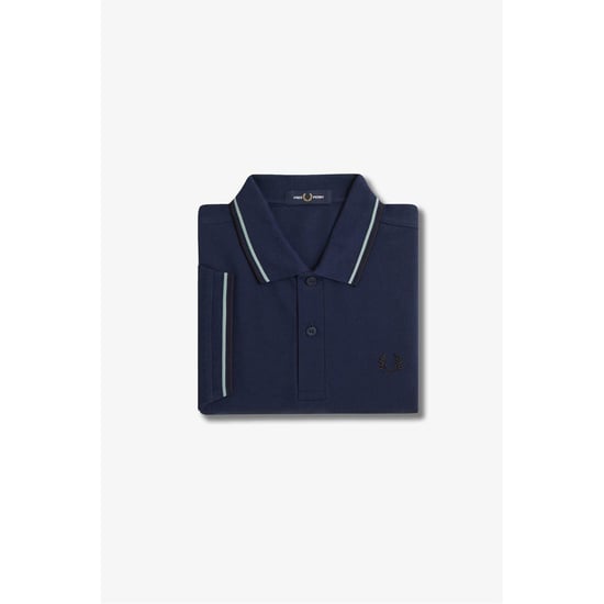 Fred Perry Mens Twin Tip Polo Shirt (Dark Blue) - Image 4