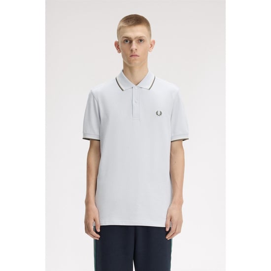 Fred Perry Heren Twin Tip Poloshirt (Schemerig blauw) - Image 3