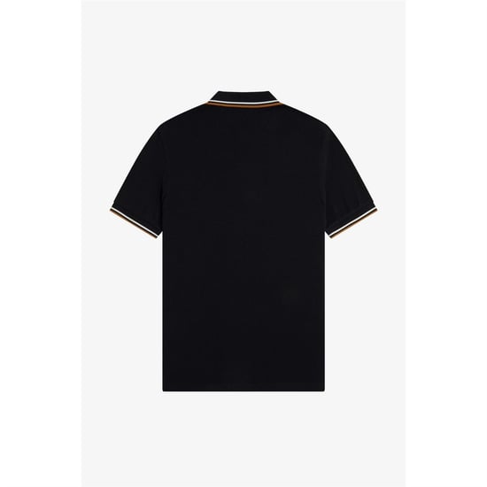 Fred Perry Heren Twin Tip Poloshirt (Zwart) - Image 2