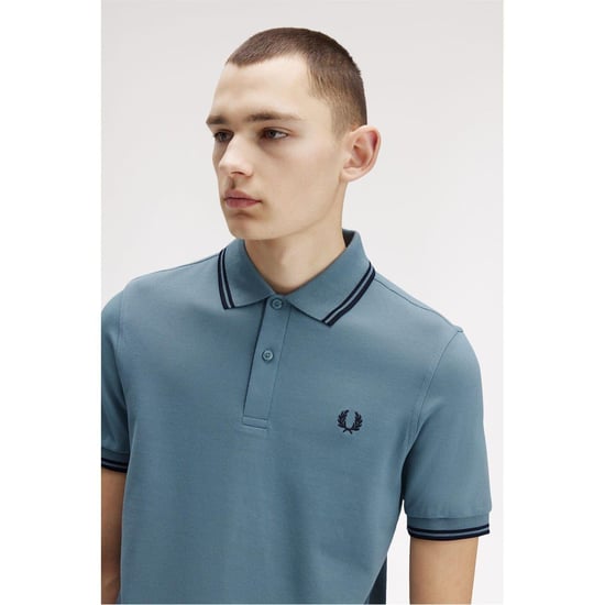 Fred Perry Heren Twin Tip Poloshirt (Bosbessen) - Image 5