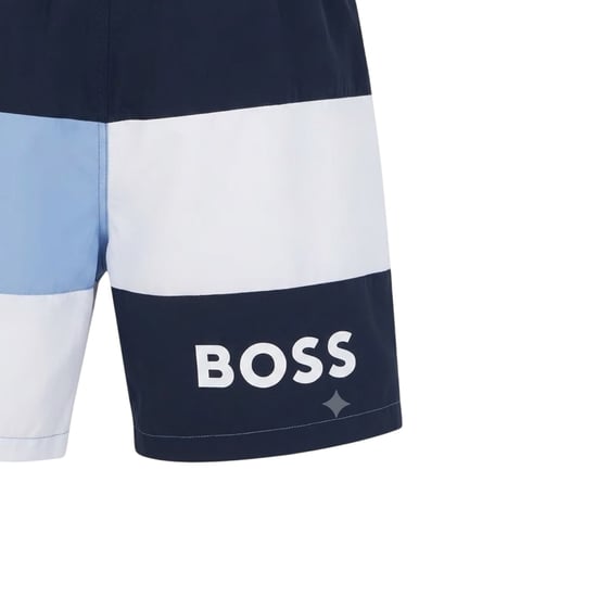 Boss Mens Colour Block Swimming Trunks (White) - Image 3