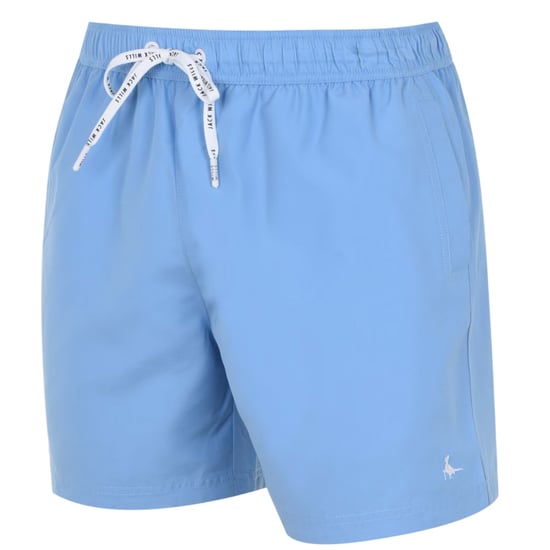 Jack Wills Mens Embroidered Logo Mid Length Swim Shorts (Pale Blue) - Image 2