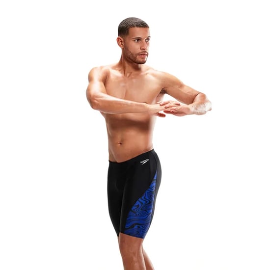 Speedo Jammershorts för män med marmorlook (SVART/BLÅ) - Image 4