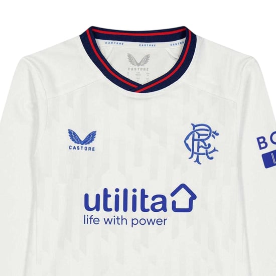 Castore Rangers FC-keepersshirt met lange mouwen voor kinderen (Briljant wit) - Image 3