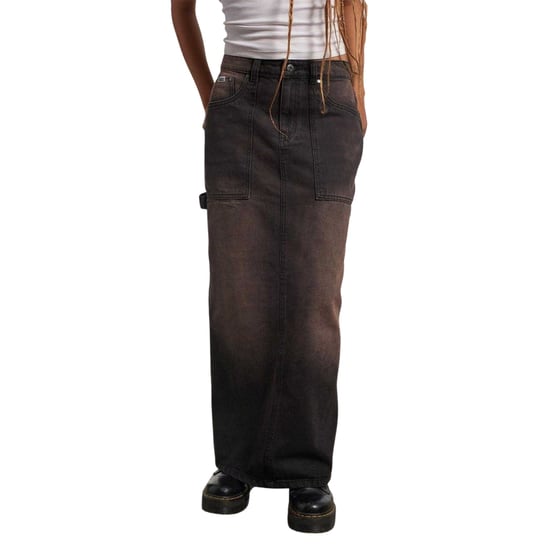 The Ragged Priest Denim maxi-rok in carpenter-stijl voor dames (Bruin) - Image 2