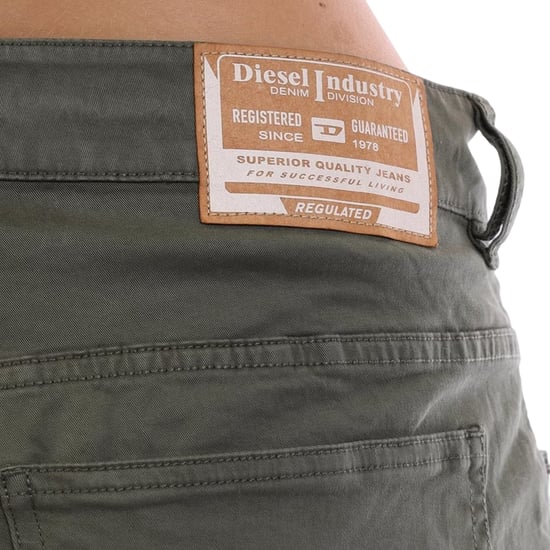 Diesel Mens Fleece Shorts (Green) - Image 3
