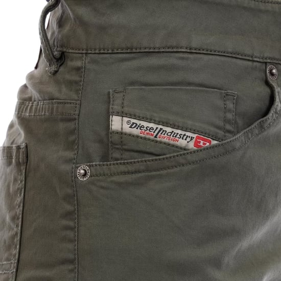 Diesel Mens Fleece Shorts (Green) - Image 4