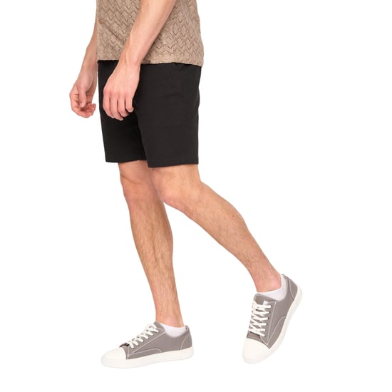 Duck and Cover Everett effen chino-short voor heren (Zwart) - Image 4