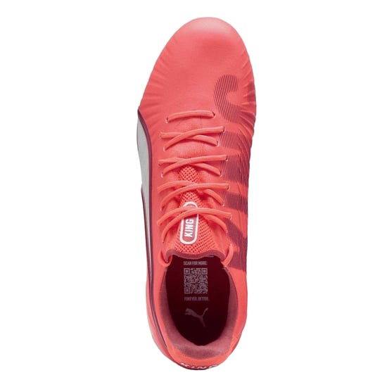 Puma Womens/Ladies King Ultimate Firm Ground Football Boots (White/Fire Red) - Image 3