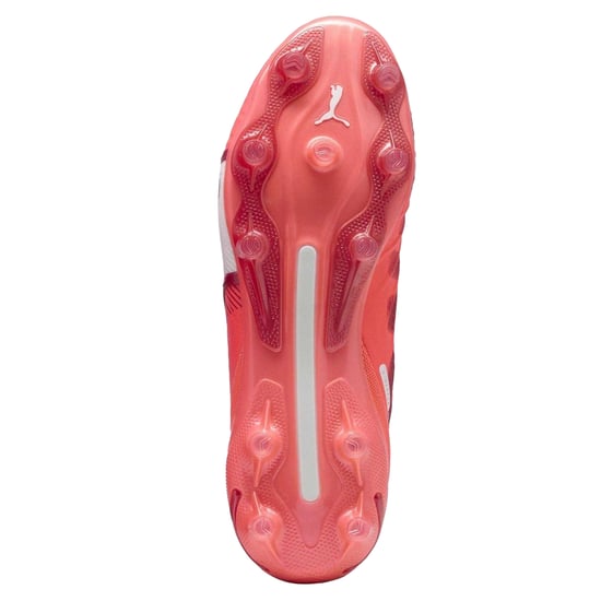 Puma Womens/Ladies King Ultimate Firm Ground Football Boots (White/Fire Red) - Image 4