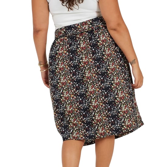 Brave Soul Midi-rok met bloemenprint en hoge taille voor dames (Zwart) - Image 3