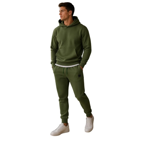 Aquascutum Heren Tapered Joggers (Militair Groen) - Image 3