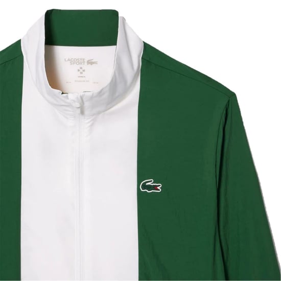 Lacoste Heren trainingspak met ritskraag van Daniil Medvedev (Groen/Wit) - Image 3