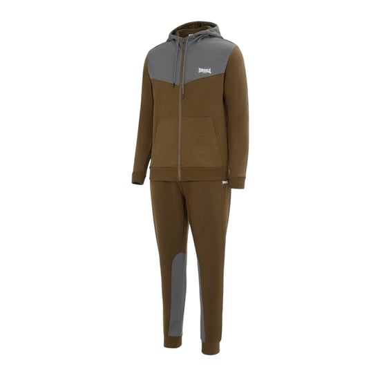 Lonsdale Tweekleurig trainingspak van katoenmix voor heren (Leger Groen) - Image 3