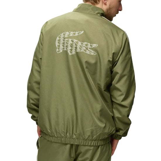 Lacoste Trainingspak met trechterhals en logo voor heren (Kaki Groen) - Image 5
